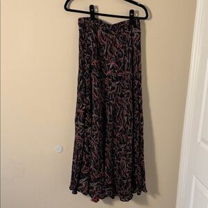 Vintage 90's Sarah Arizona Reversible Rayon Hippie Floral Maxi Skirt Size M